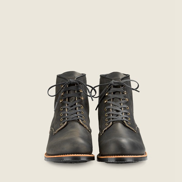 Red Wing Heritage Boots Dark Grey - Mens Blacksmith - 6-inch Rough & Tough Leather - 7350-POKSX